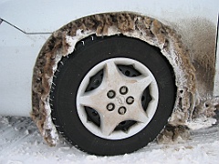 211 Roue avant gelée